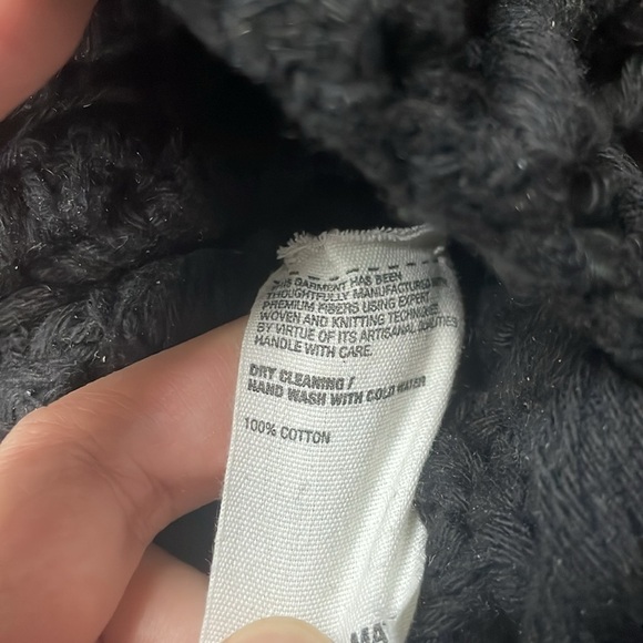 BLACK🏺Mozhdeh Matin mini cupis bag in black noir Nwt art structured crochet - Picture 7 of 14